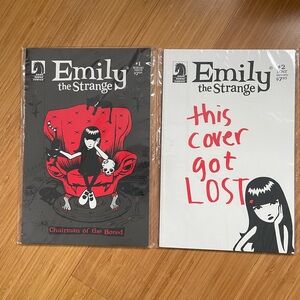 Emily the Strange Comic Books #1 & #2 Brand New in Protective Sleeve